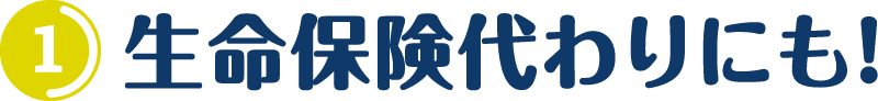 ①生命保険代わりにも！
